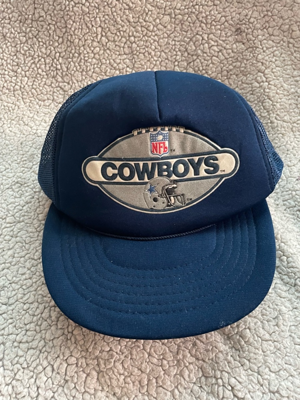 Vintage NFL Cowboys Navy Mesh Trucker Hat